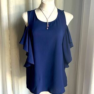 Bobeau Cold Shoulder Blouse